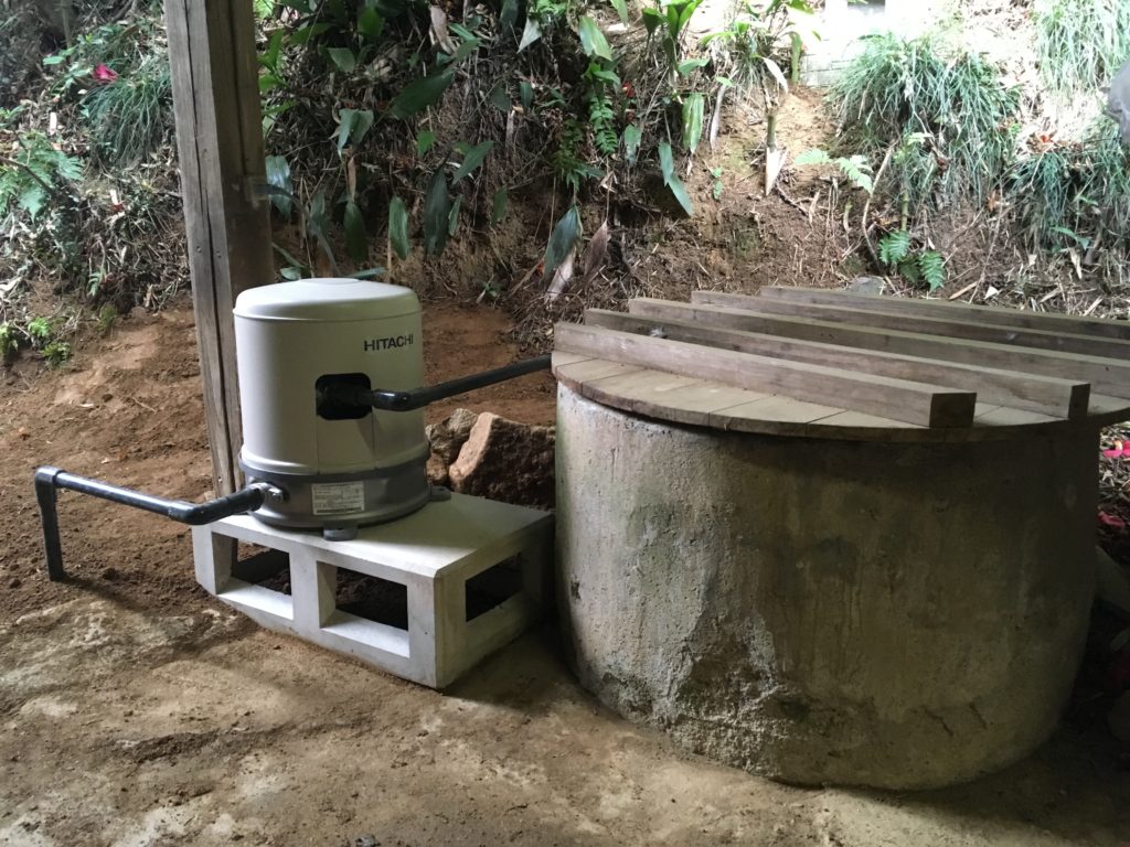 日立製の新しい浅井戸ポンプに交換したリフォーム（いわき市）