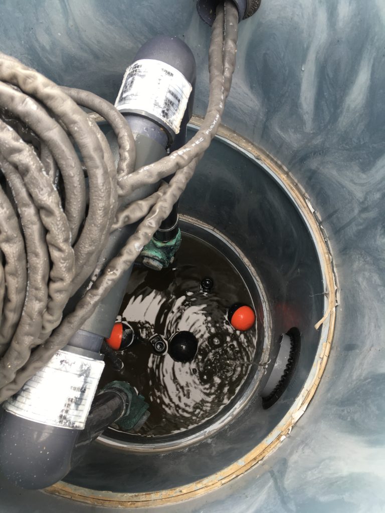 浄化槽排水ポンプのフロート弁に不具合あり（いわき市）